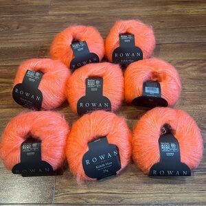 8 NEW Rowan KidSilk Haze Super Kid Mohair Yarn Orange 25g Silk Knit Crochet Soft